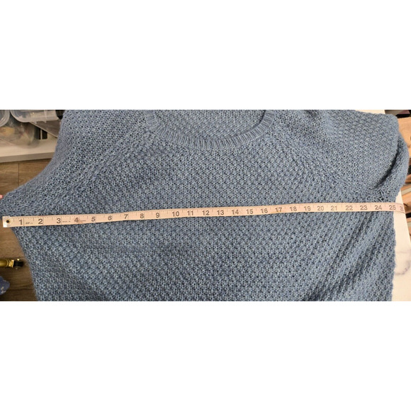 Ralph Lauren Womens Sweater XL Blue Alpaca Wool Textured Preppy Coastal Heritage - Picture 4 of 7